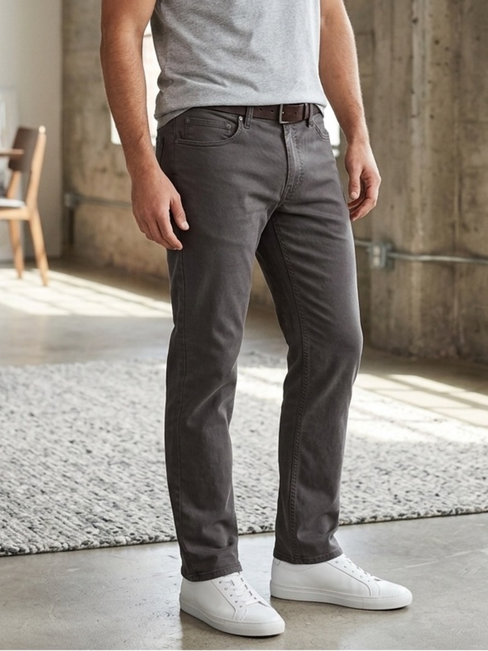 Sonoma Men's Straight Jeans - Charcoal Gray